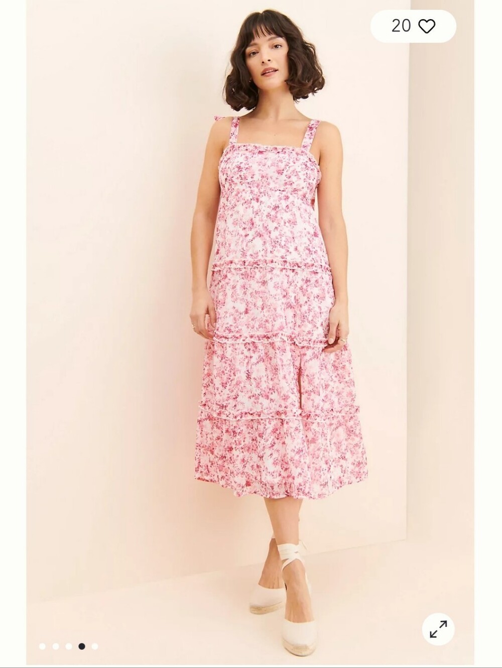Anthropologie If By Sea Tiered Midi Dress